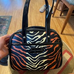 Sourpuss Jungle Princess mini bowler bag purse tiger stripe NWOT